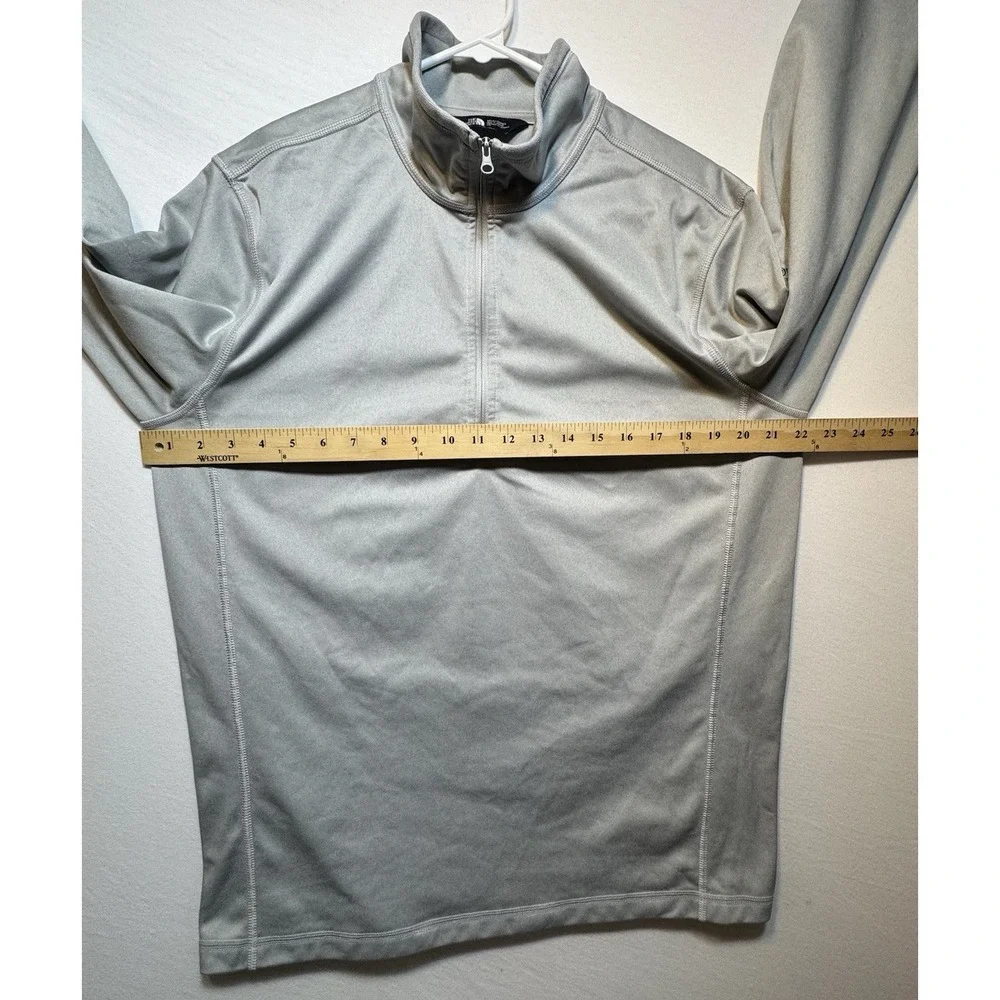 The North Face Mens Tech 1/4 Zip Pullover Gray Fleece Jacket NF0A3LHB L